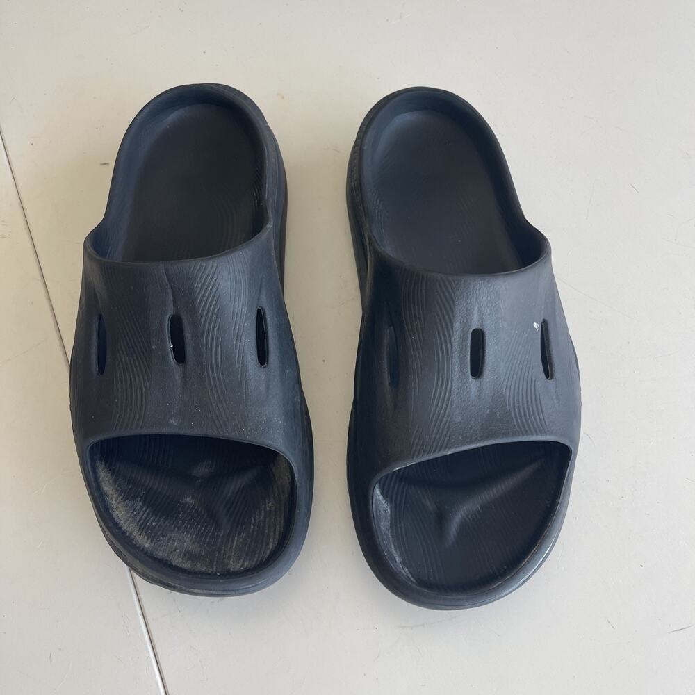 Hoka Ora Men’s Size 12 Black Recovery Slide Comfort Sandals Flip Flop